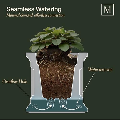 Mayne Nantucket weather-resistant planter withstands sun and rain for year-round beauty.