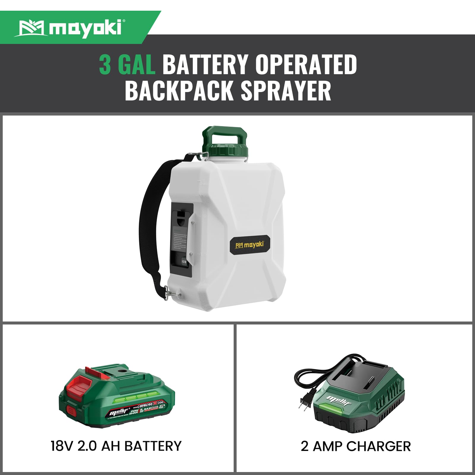 Mayoki sprayer with seven nozzles for versatile garden spraying