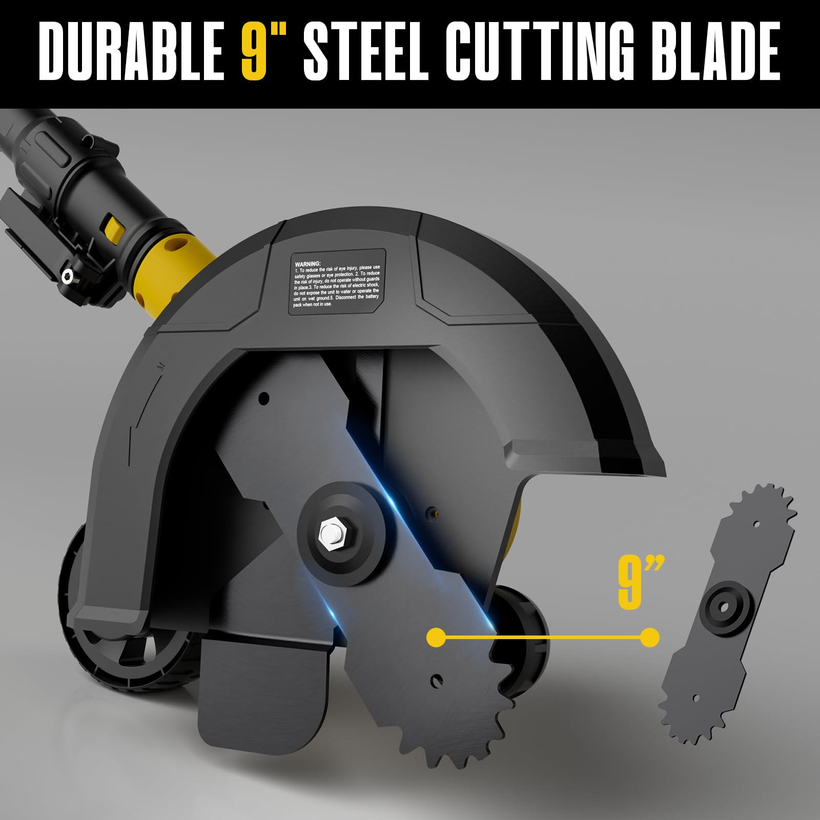 Mayoki edger offers depth adjustment in three positions for trims or trenches.
