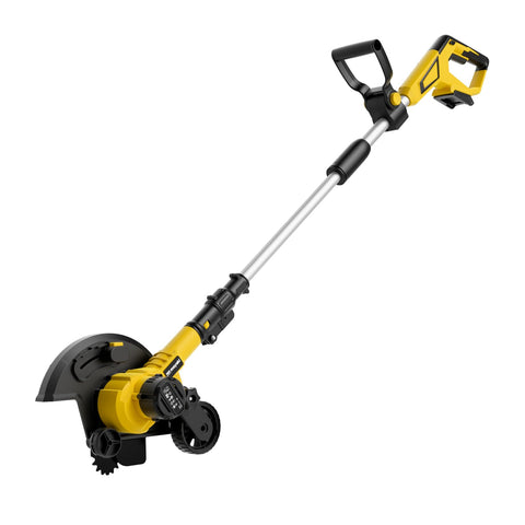 Mayoki brushless lawn edger with a 9-inch blade for clean, precise edging along sidewalks.