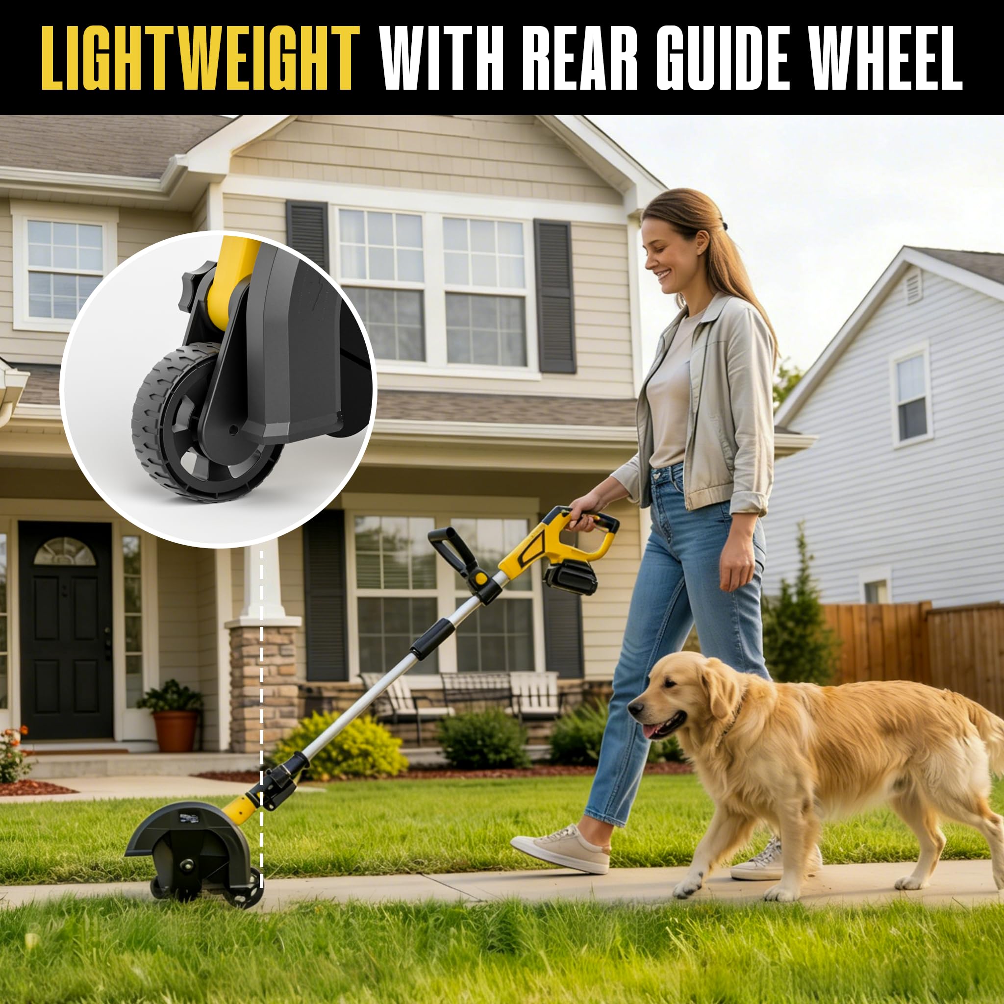 Mayoki edger is lightweight at 10 pounds for easy, extended use.