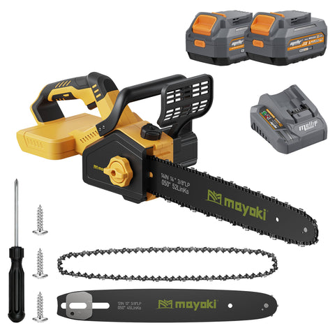 Mayoki cordless 40V chainsaw battery-dewalt-compat for versatile yard tasks