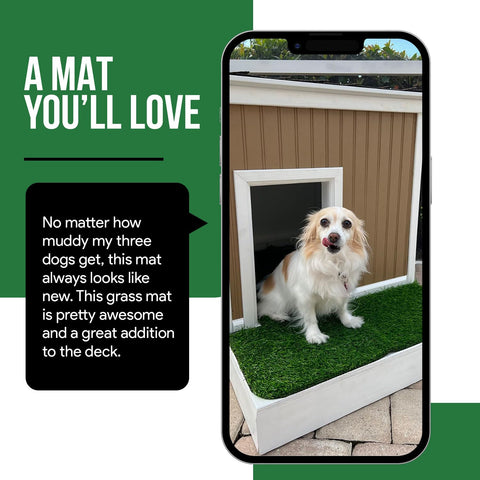 MAYSHINE entryway turf traps mud before entering the home.