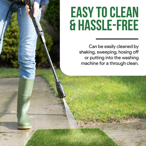 MAYSHINE weather resistant dog grass stays vibrant in sun or rain