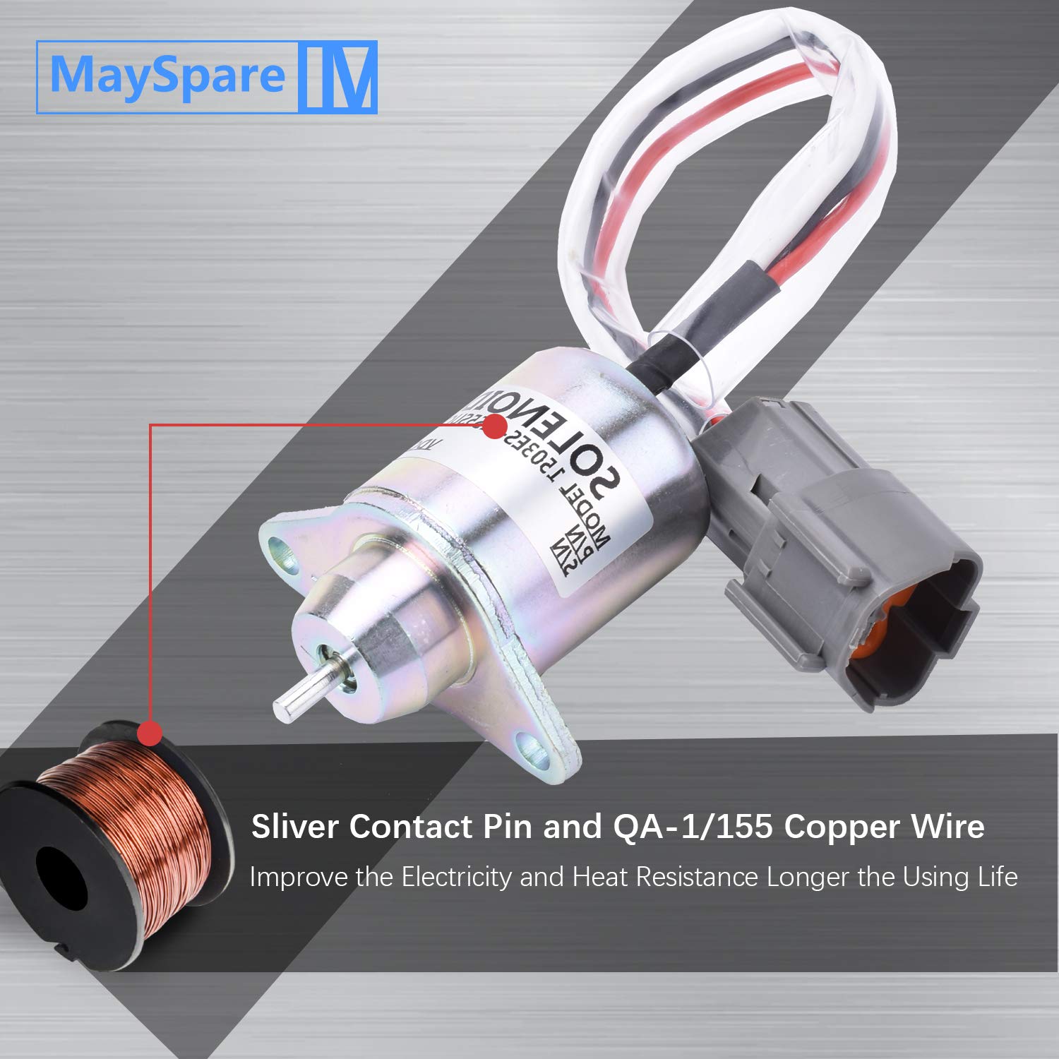 MaySpare solenoid wiring connector enables easy installation and secure contact