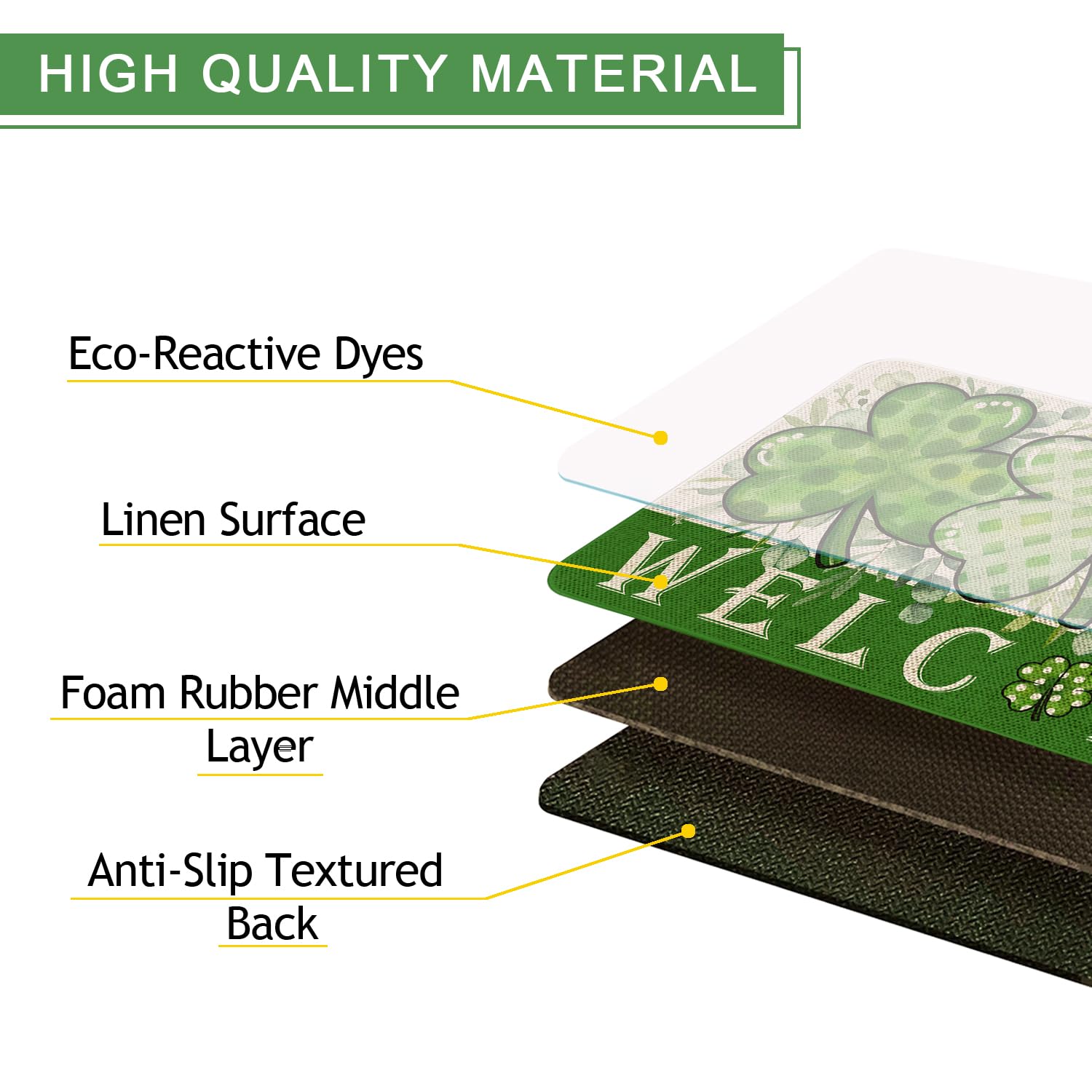 Maytycroo lucky shamrock entryway mat adds festive charm to your home.