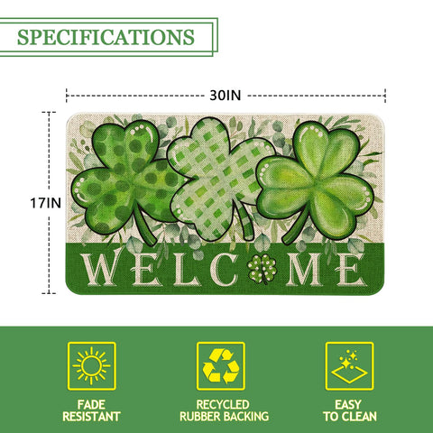 Maytycroo non-slip front-door mat with absorbent surface for moisture and dirt.