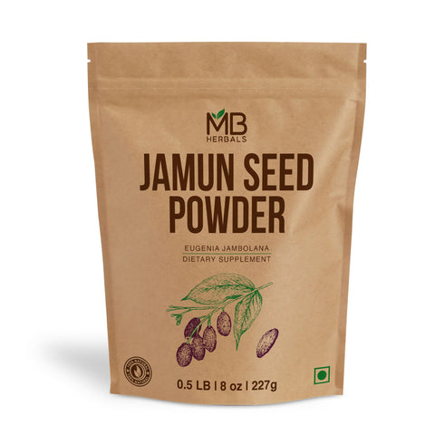 MB Herbals Jamun Seed Powder jar ready for smoothies and baking