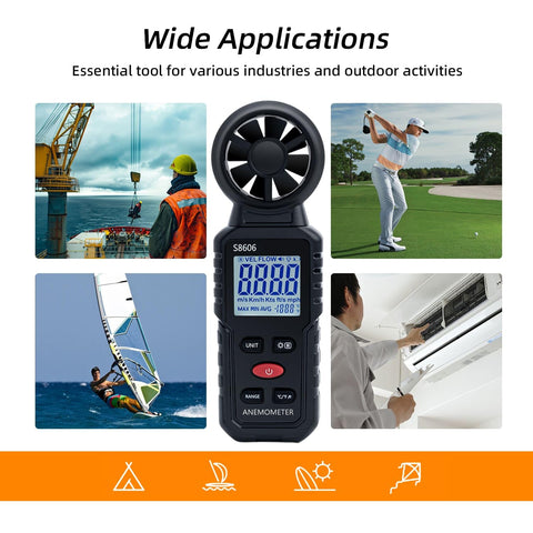 Mcbazel 3-in-1 anemometer portable size fits in your hand.