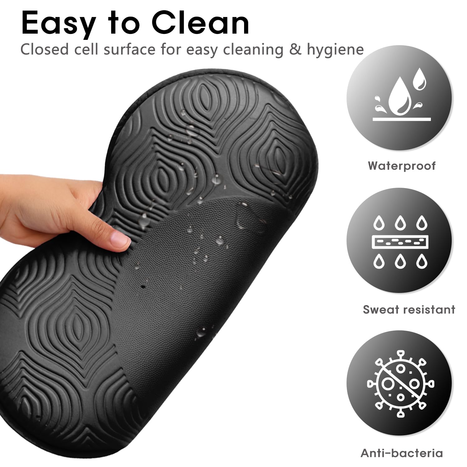 MBHKRRS ergonomic knee pad with concave center for knee stability