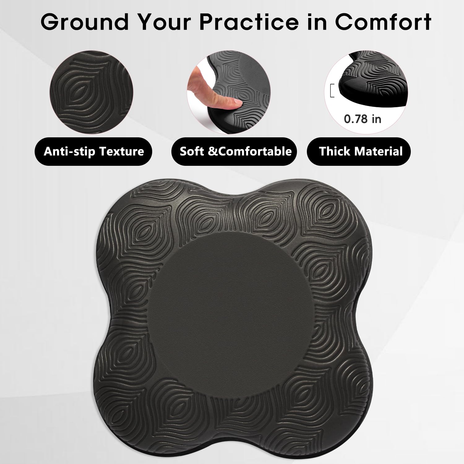 MBHKRRS knee pads with non-slip surface for stable floor exercises