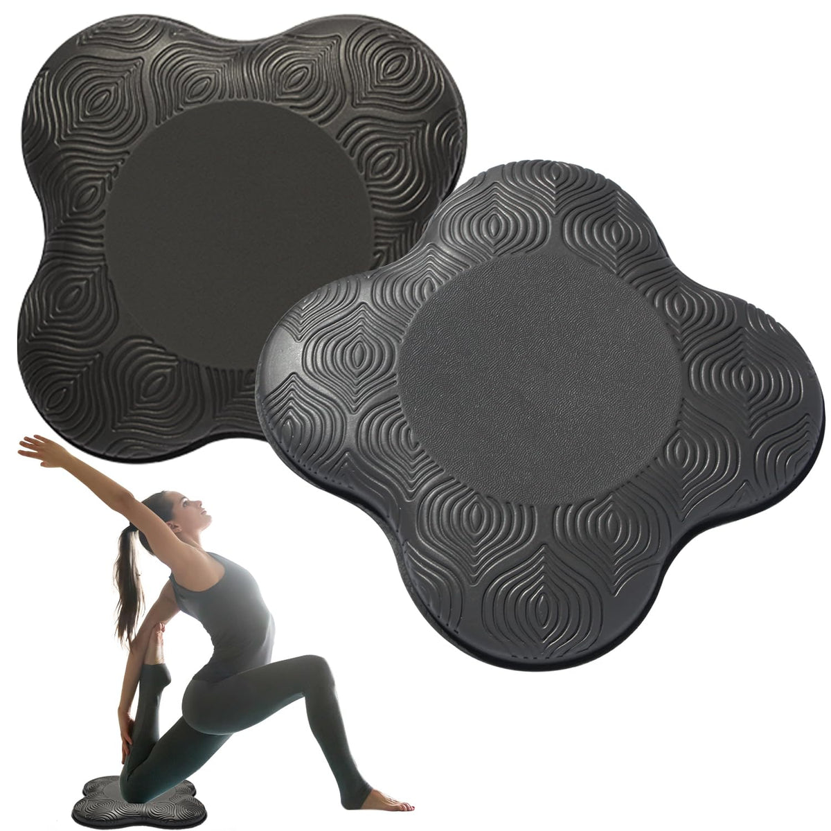 MBHKRRS yoga knee pads set; two-pack cushion for mats and floors