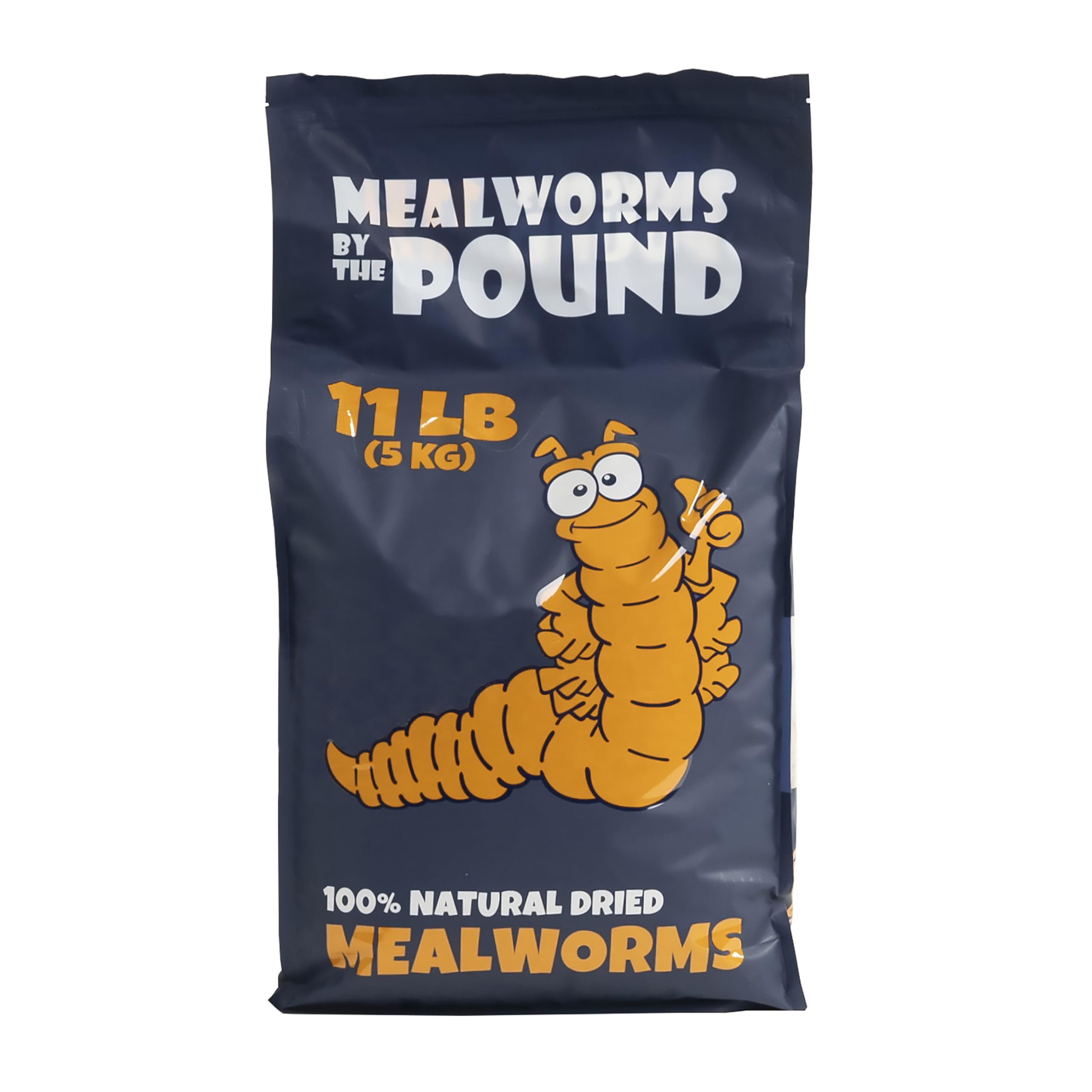 Mealworms by the Pound MBTP bulk dried mealworms packaging for easy storage and bulk feeding.
