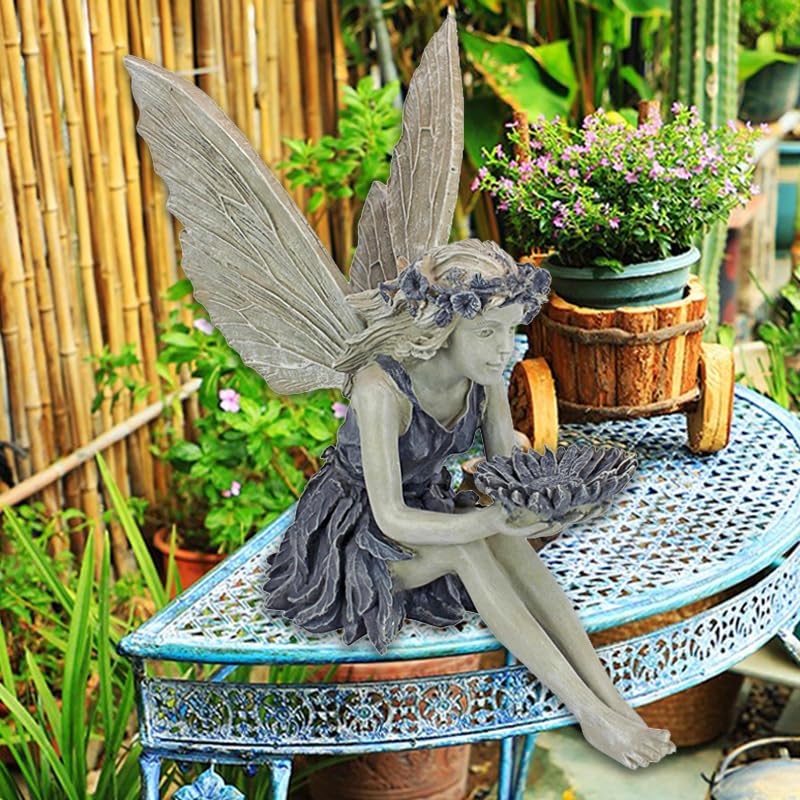 MBVBN angel statue brightens indoor shelves with fairy-tale charm
