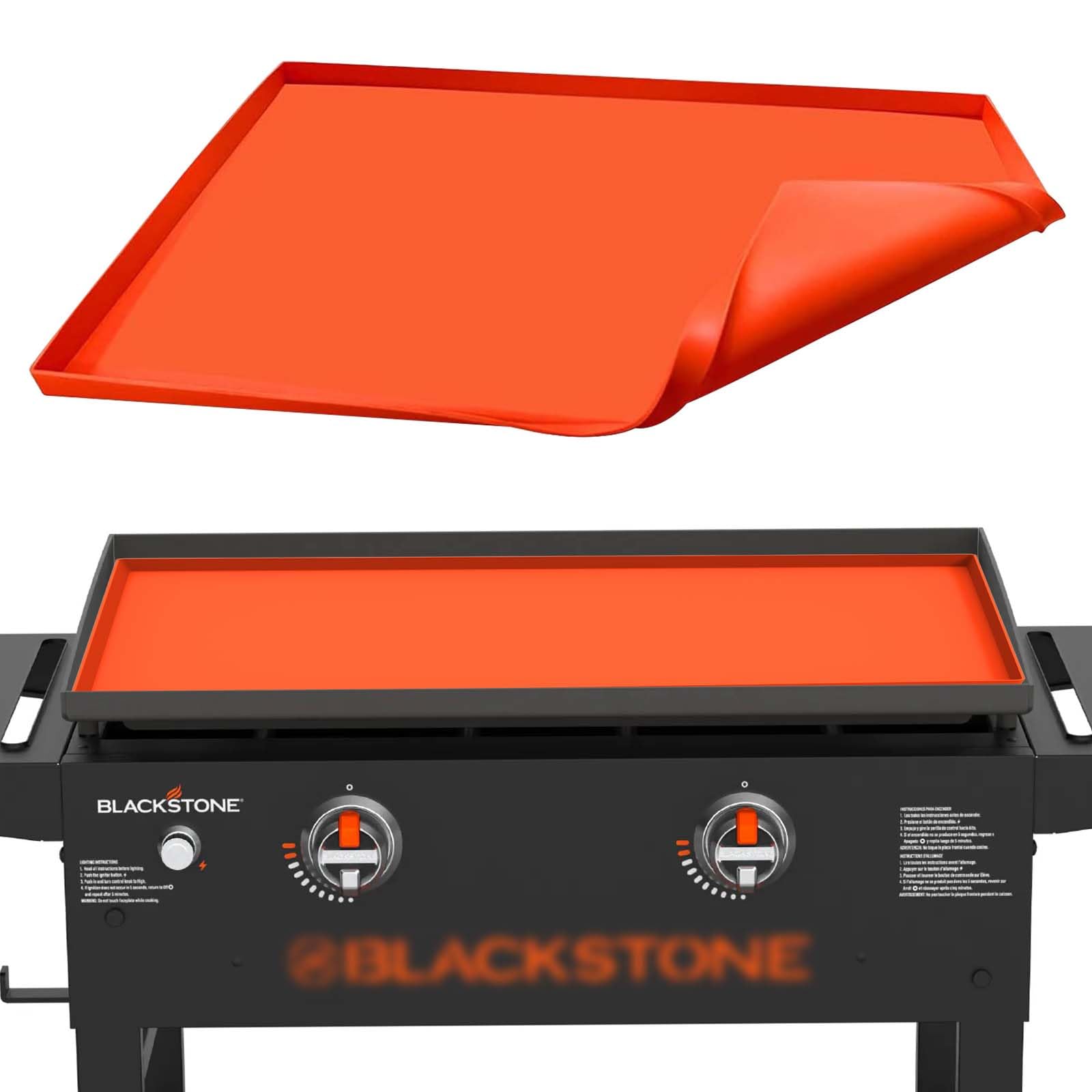 MBYLOEBA 28-inch griddle cover mat heat resistant keeps Blackstone trays clean