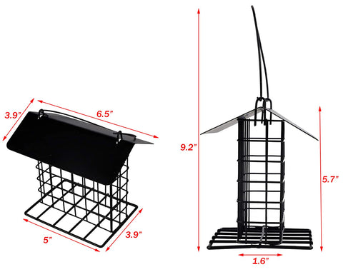 Mcage bird feeder on stand ready for yard or patio placement.