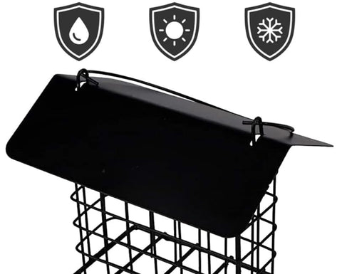 Mcage suet cake holder image demonstrates easy access and reuse.