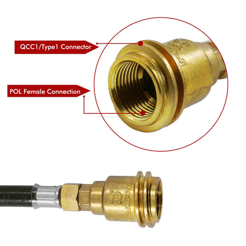 MCAMPAS end-outlet qcc1-male-pol-female adapter for versatile connections