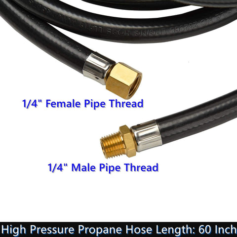 MCAMPAS flexible hose ideal for RVs, grills, and fire pits