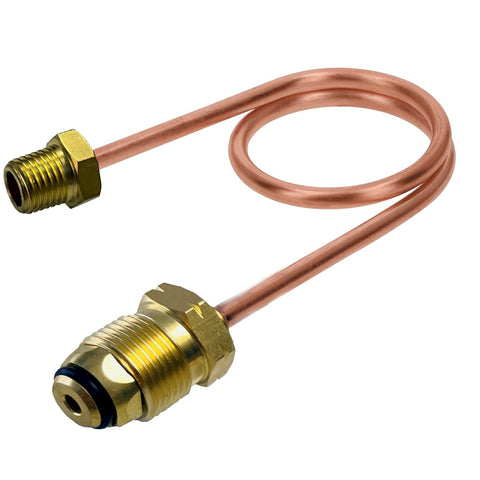 MCAMPAS full-flow pigtail delivers unobstructed propane flow to regulators.