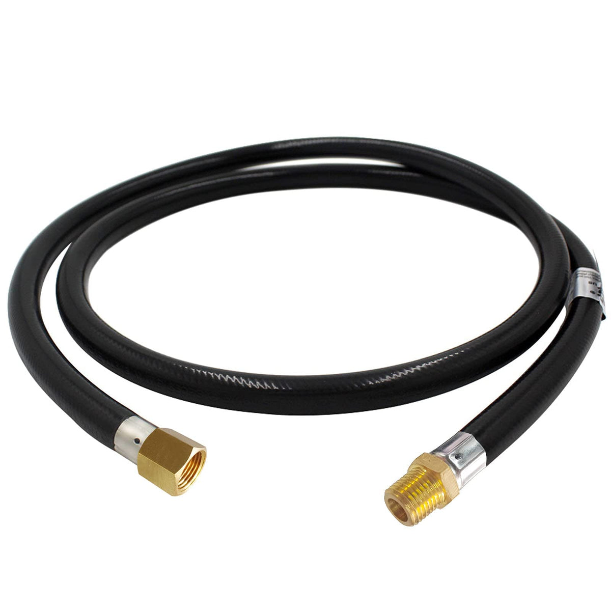 MCAMPAS high pressure hose with brass fittings for LPG and natural gas connections