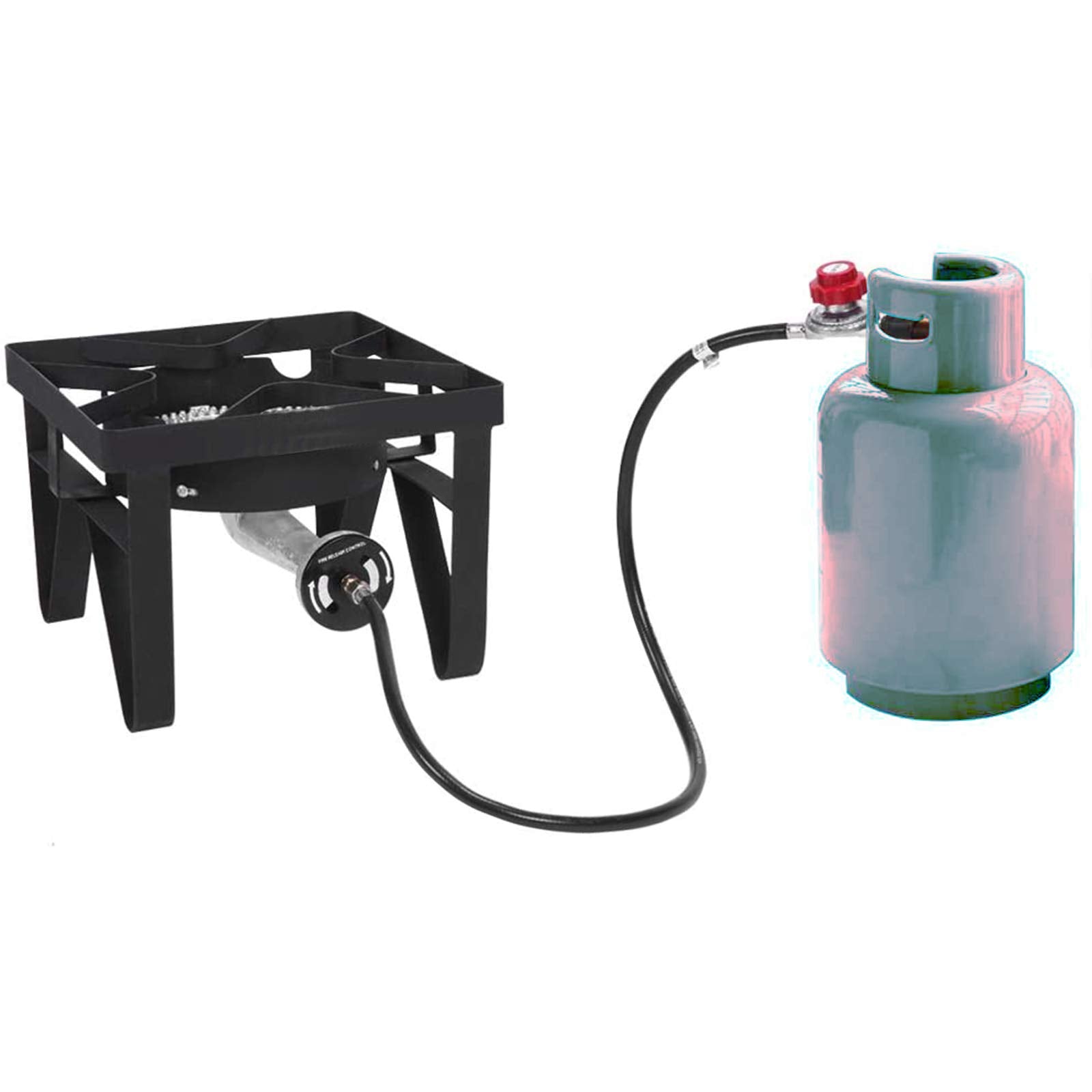 MCAMPAS outdoor fish cooker setup with high-heat capability.