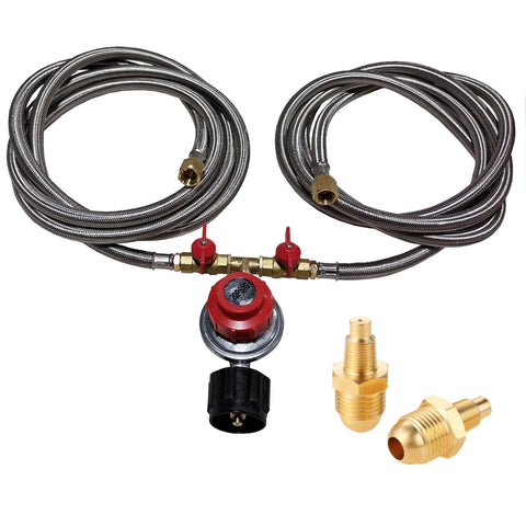 MCAMPAS weather-resistant stainless braided hose for harsh outdoor use