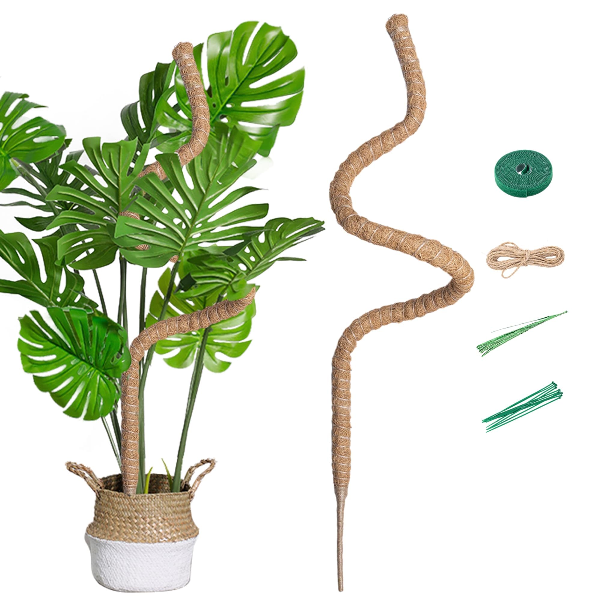 Mcbazel 63-inch bendable moss pole supports climbing plants indoors