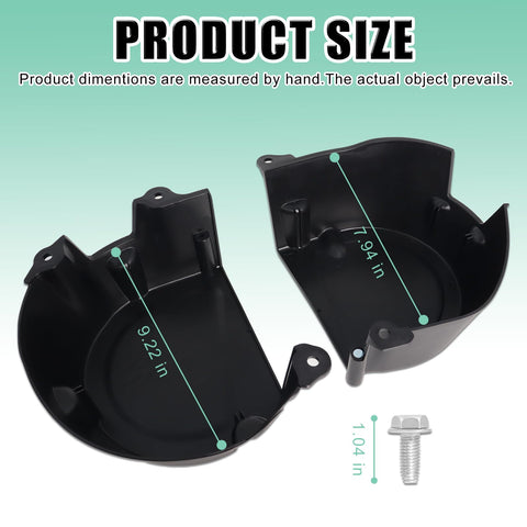 MCCKLE GY21084 shield left view highlighting compatibility with Deere mowers.