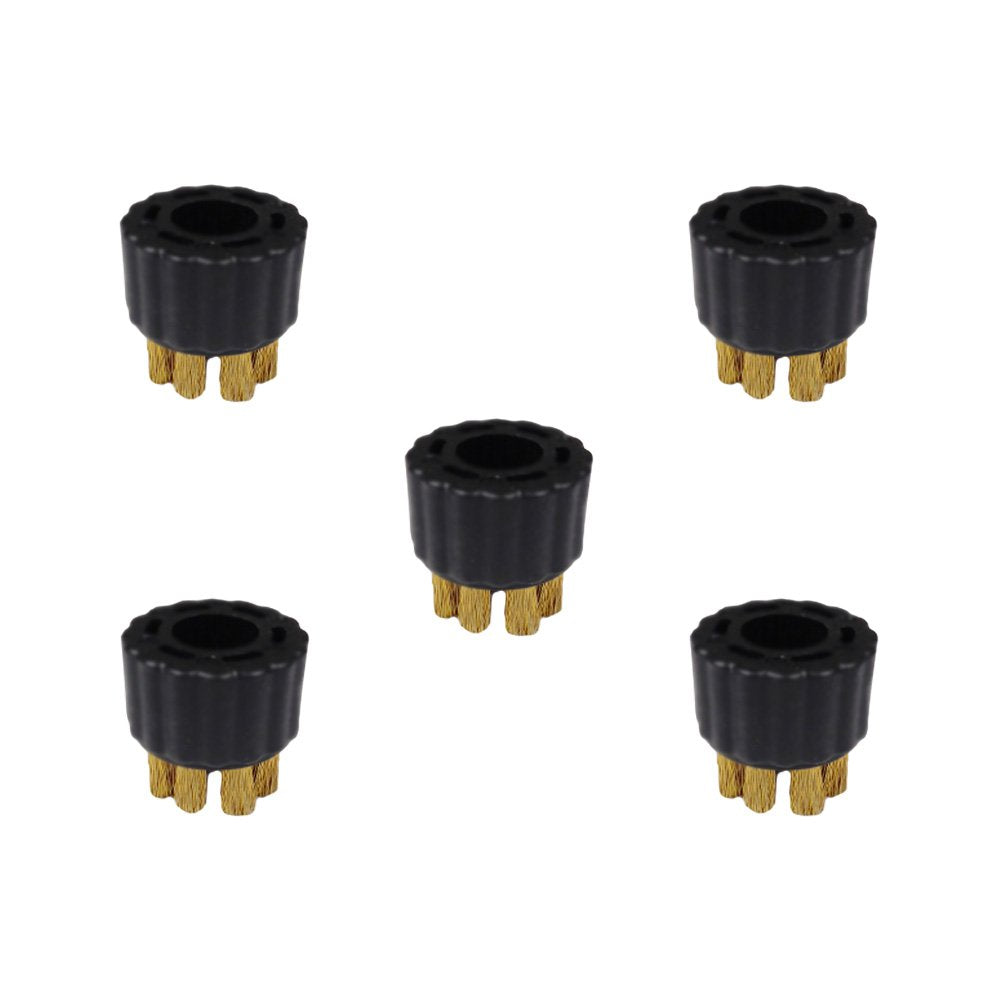 McCulloch brass brush 5-pack for tough scrubbing on grills, racks, engines, and tools.