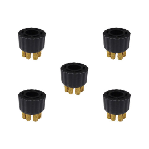 McCulloch brass brush 5-pack for tough scrubbing on grills, racks, engines, and tools.