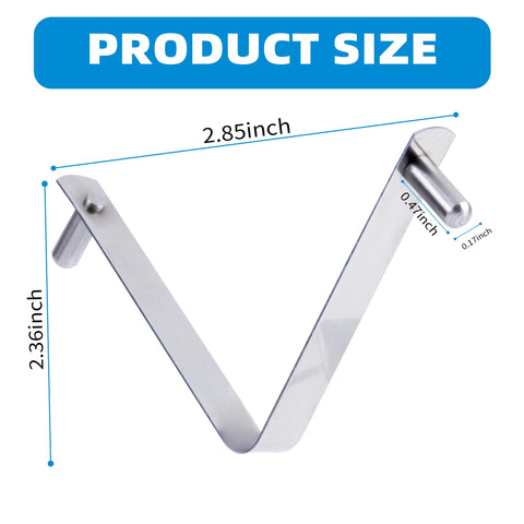 Mcduyant simple-install V-clip demonstrating tool-free mounting on pool gear