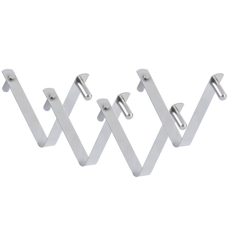Mcduyant stainless steel pool clip securing a brush on a standard pole for reliable attachment