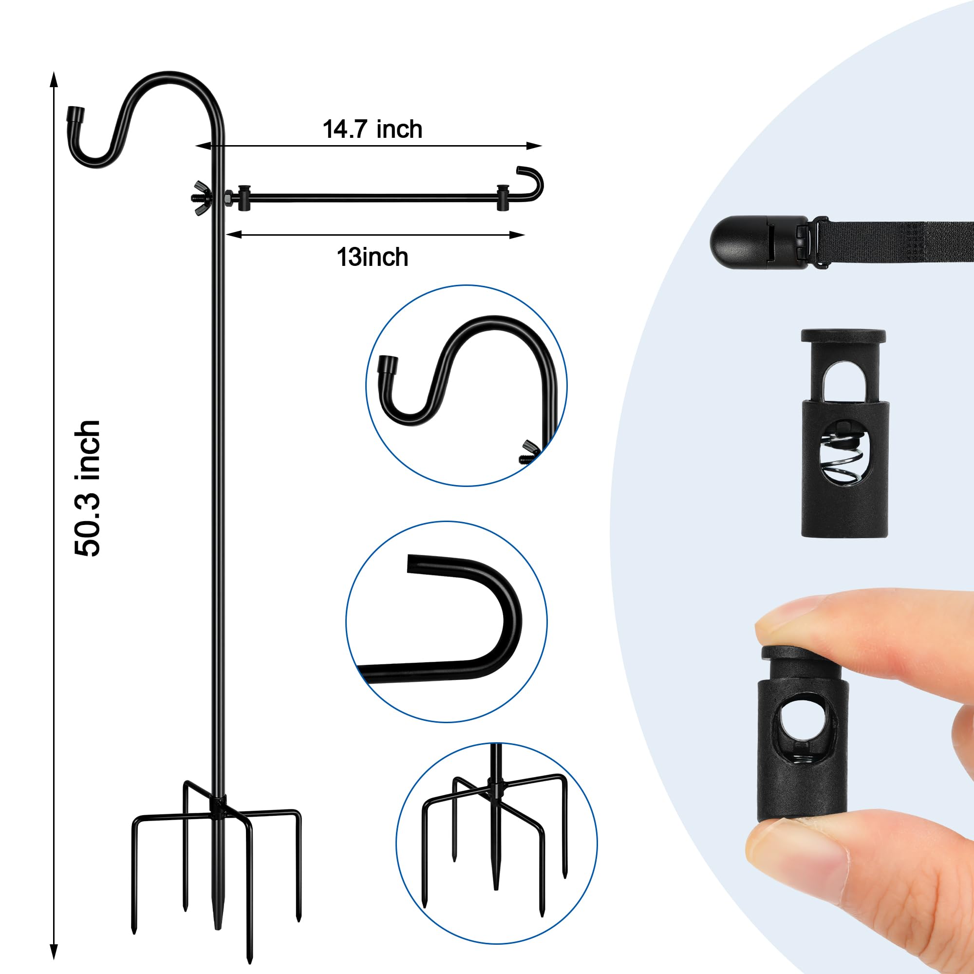 MCFULL 50-inch height flag stand elevates flags for better visibility in the garden.