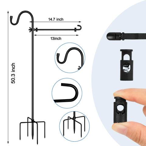 MCFULL 50-inch height flag stand elevates flags for better visibility in the garden.