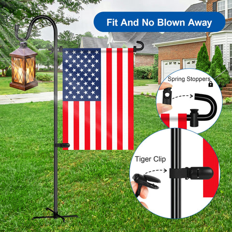 MCFULL anti-rust coated iron pole resists corrosion for year-round outdoor use.