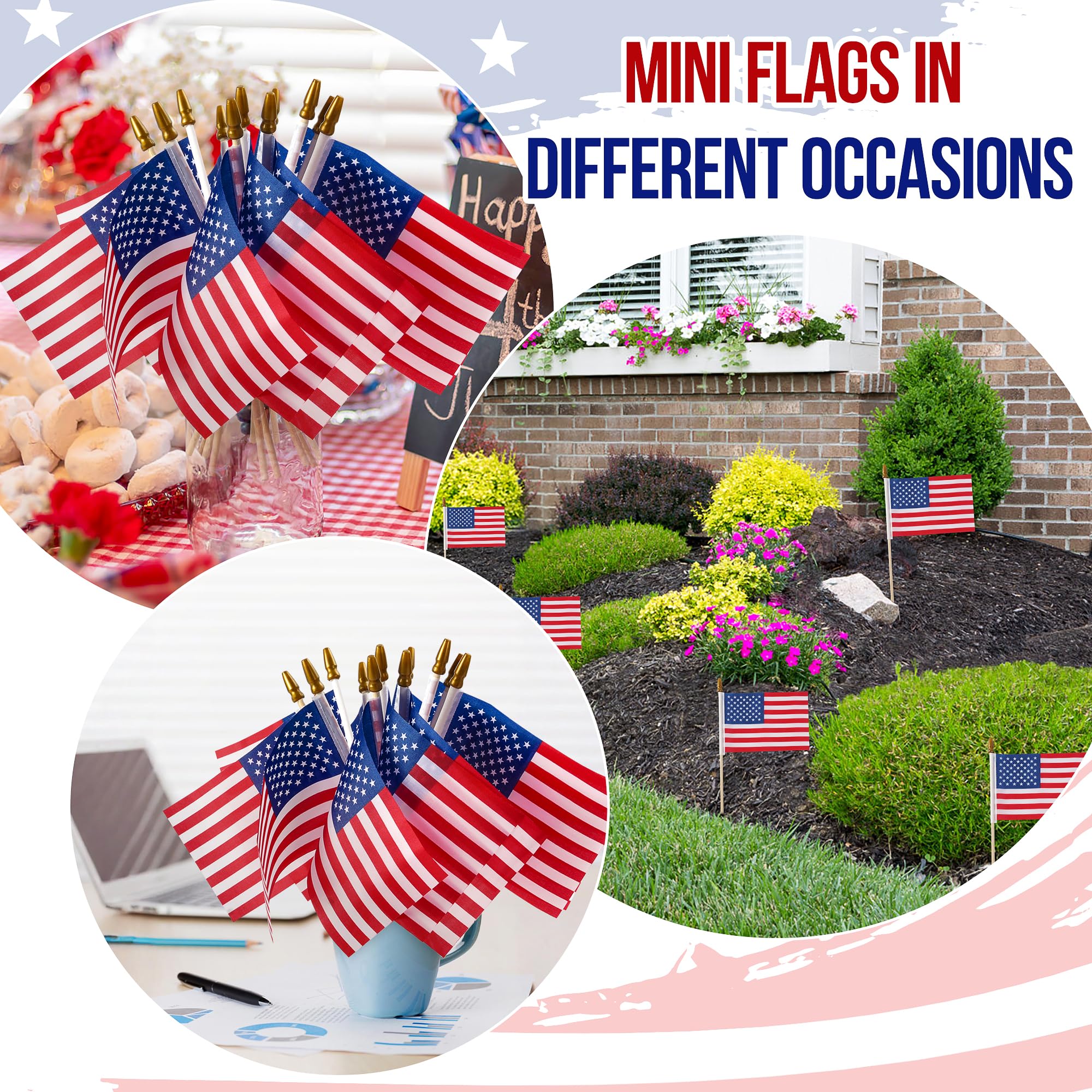 MCFULL patriotic flag decor for yard or garden