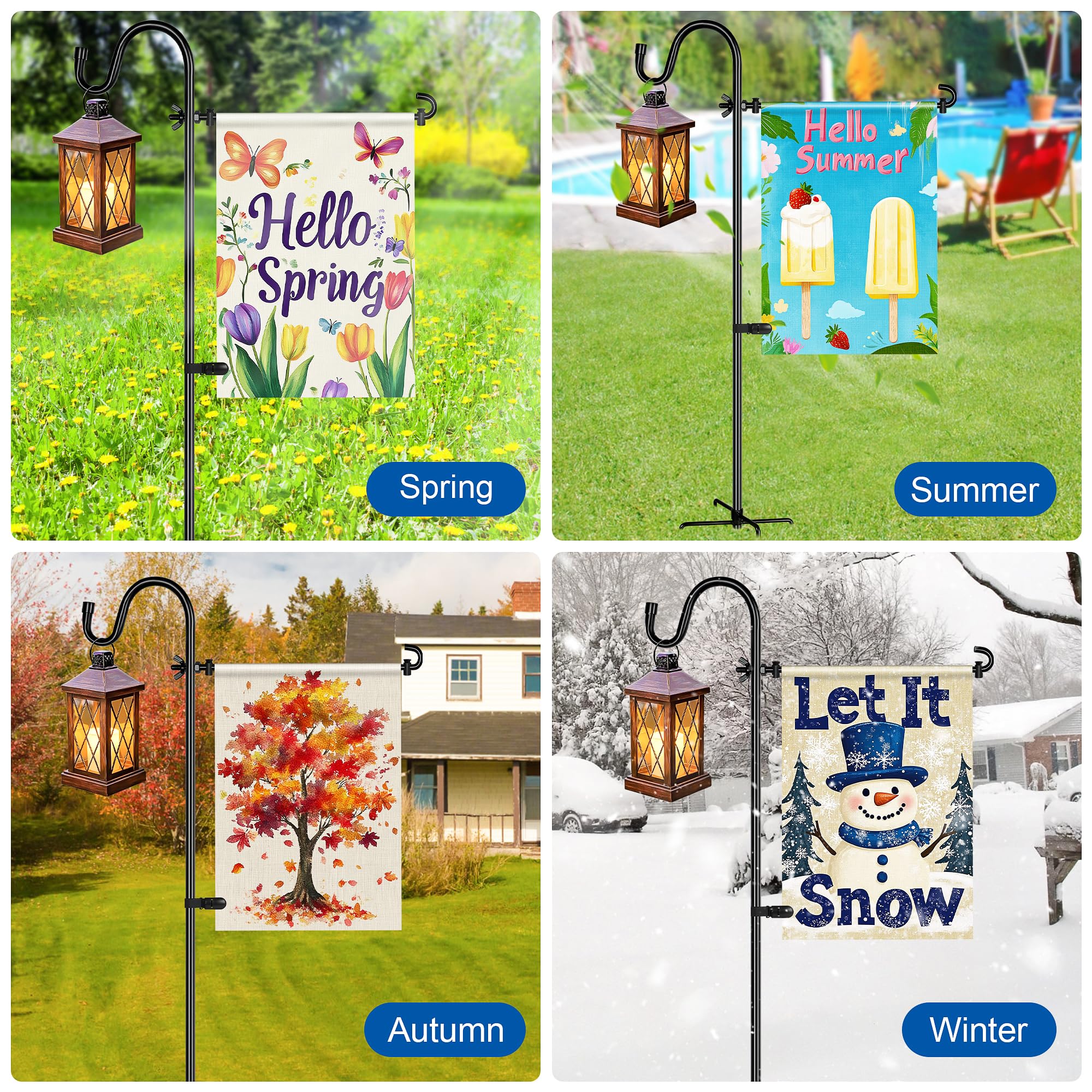 MCFULL sturdy yard flag holder designed to celebrate holidays with versatile decorations.