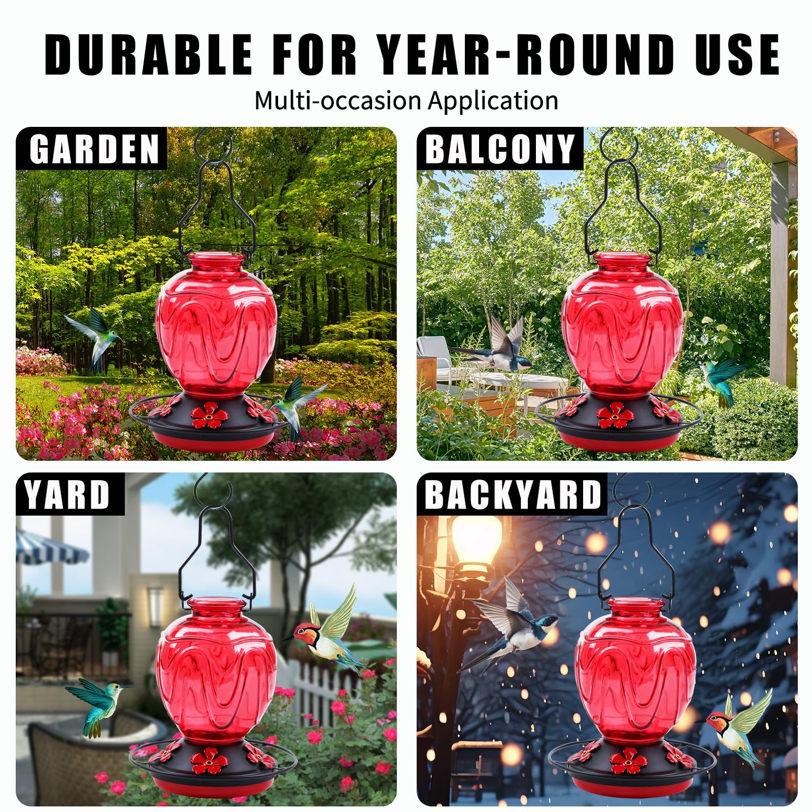 MCHBF decorative outdoor feeder serves as garden art