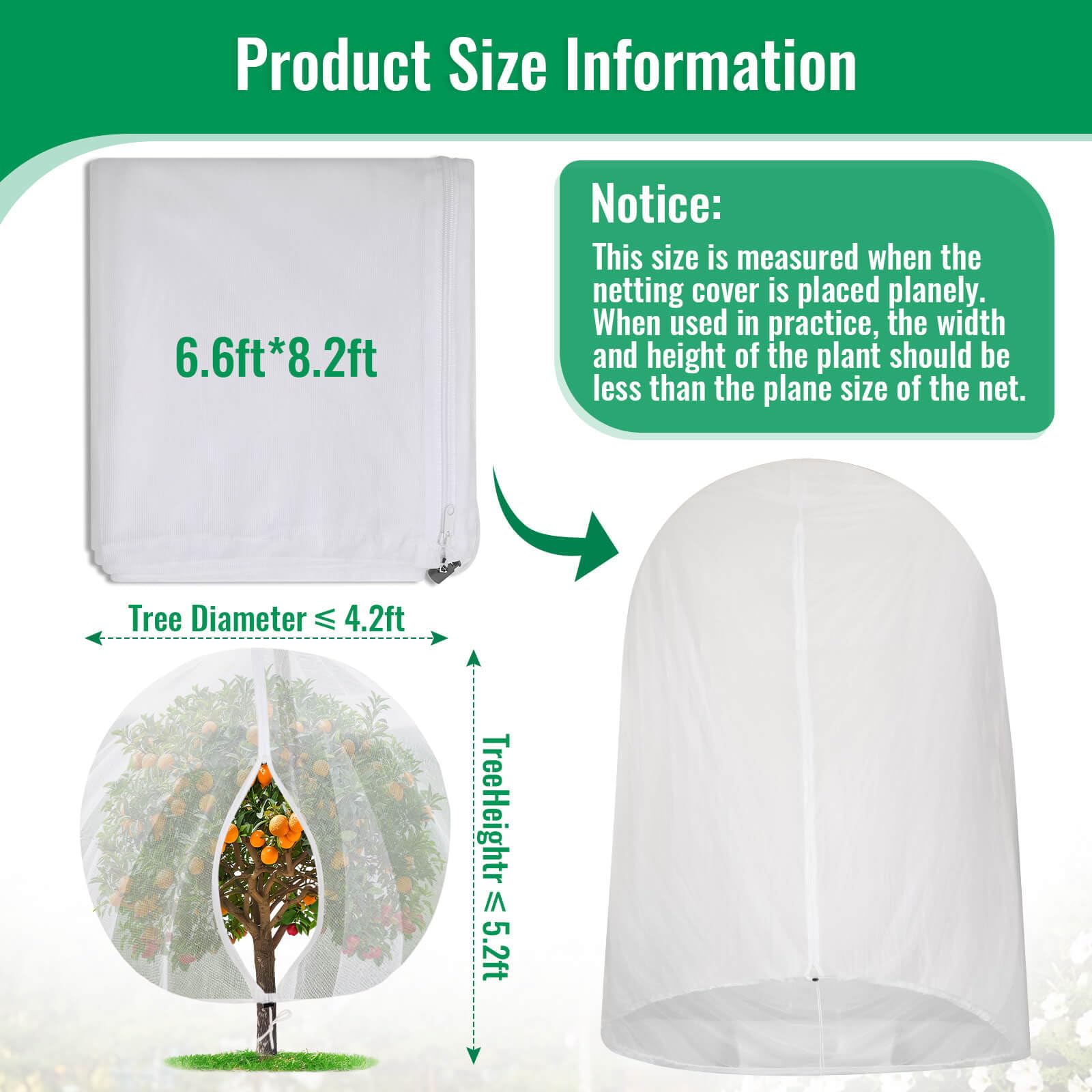 Mckanti netting provides full coverage while letting air and sunlight through.