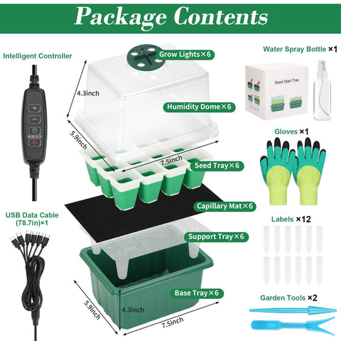 Mckanti full-spectrum grow light kit for robust seedling growth.