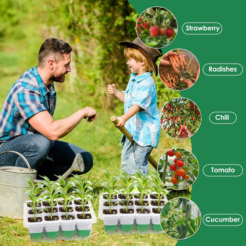 McKanti seed starter kit suitable for mint, tomatoes, peppers, and more.
