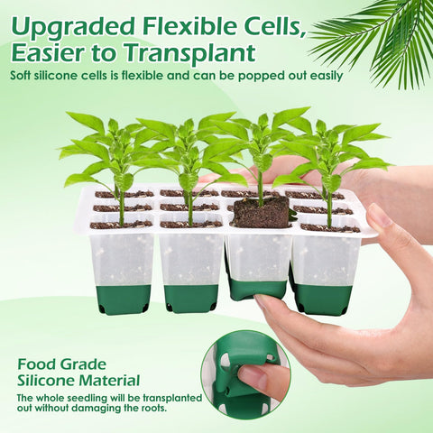 McKanti seed starter tray bottom design keeps excess water contained.