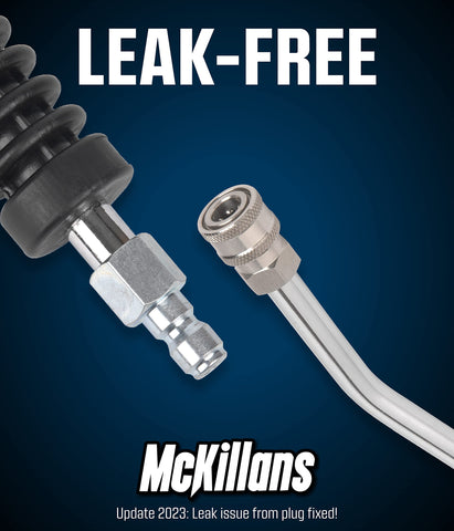 McKillans 1/4-inch female quick connector offers fast, secure attachment.