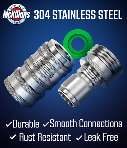 McKillans complete kit includes all fittings for hoses, spray guns, and sprinklers.
