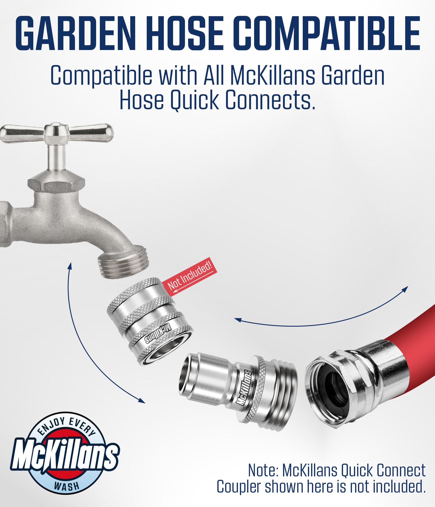 McKillans durable garden hose plug offers reliable, smooth connections during watering tasks.
