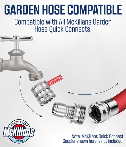 McKillans durable garden hose plug offers reliable, smooth connections during watering tasks.