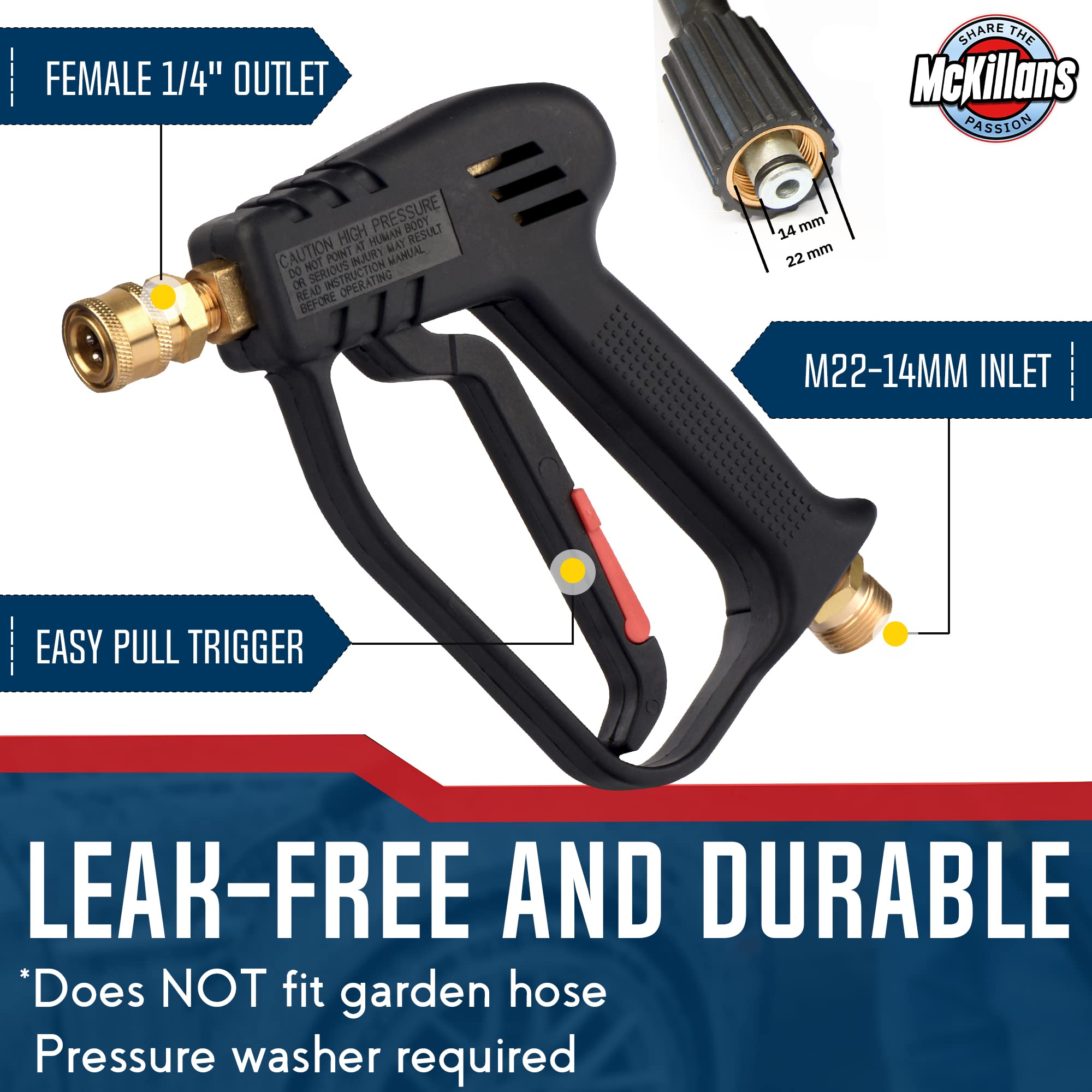 Ergonomic trigger design reduces hand fatigue during washing.