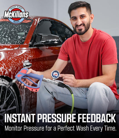 McKillans gauge in box, ready to install on your pressure washer