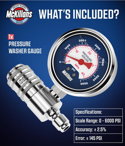 Glycerin-filled McKillans gauge reduces needle vibration for steadier readings